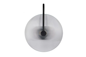 Lampa ścienna kinkiet LED 25cm 11W 3000K karbowane szkło czarna i złota